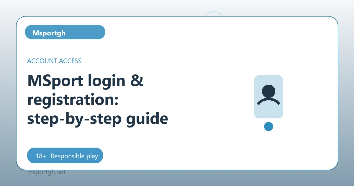 MSport login & registration: step-by-step guide - Msportgh guide