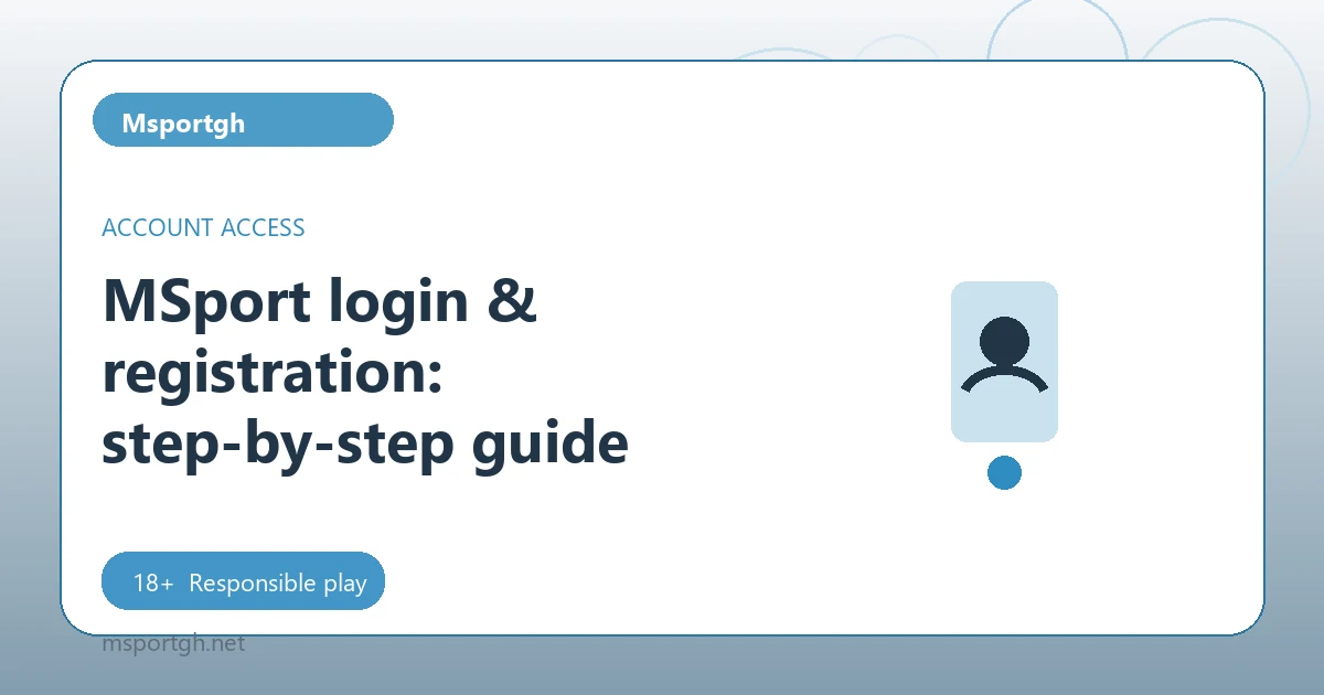 MSport login & registration: step-by-step guide - Msportgh guide