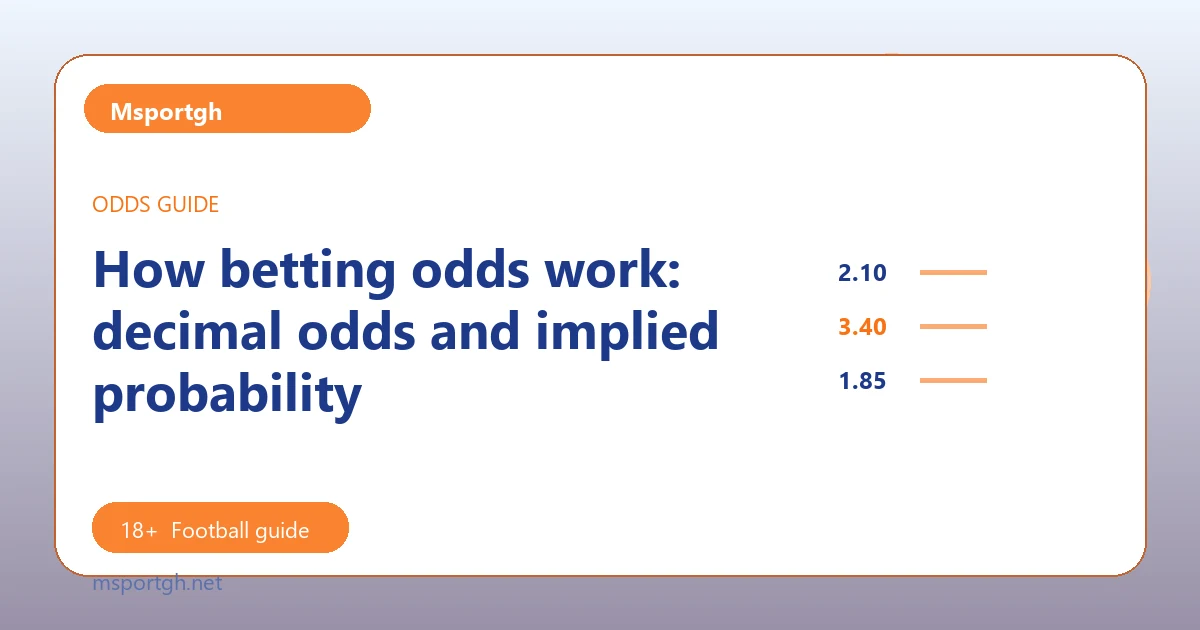 How betting odds work: decimal odds and implied probability - Msportgh football guide